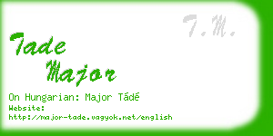 tade major business card